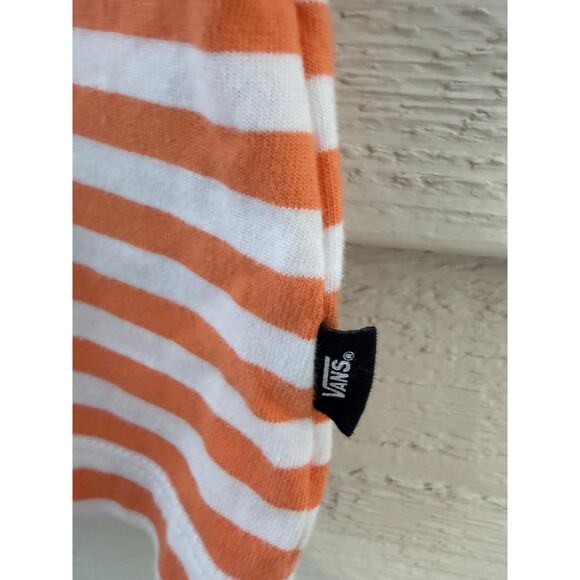 Vans Orange & White Striped Lemon Patch Tee Small - Picture 5 of 7